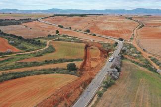 Construction monitoring for a road rehabilitation project in Aragón