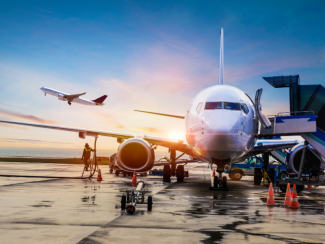 International Airport at sunrise